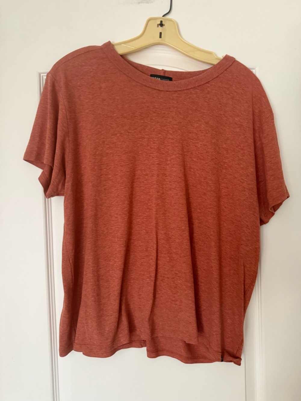 prAna Cozy Up Short Sleeve Crew in Rust XL Outdoor Gorpcore
